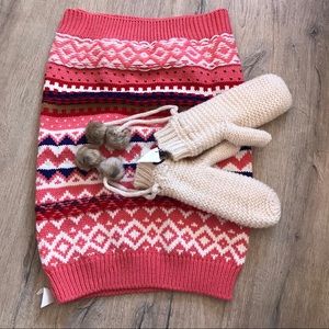 H&M | Mittens and neck warmer combo
